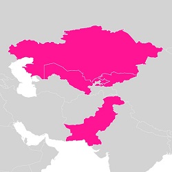 Казахстан, Кыргызстан, Узбекистан, Пакистан
